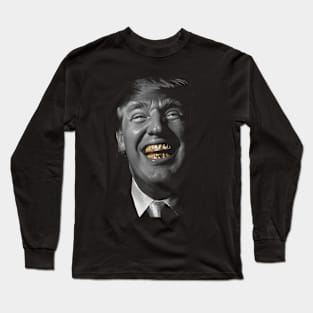 Donald Trump Gold Grill Long Sleeve T-Shirt